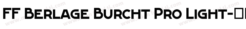 FF Berlage Burcht Pro Light字体转换